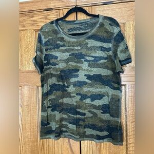 Lucky Brand Camo Tee in Green and Black